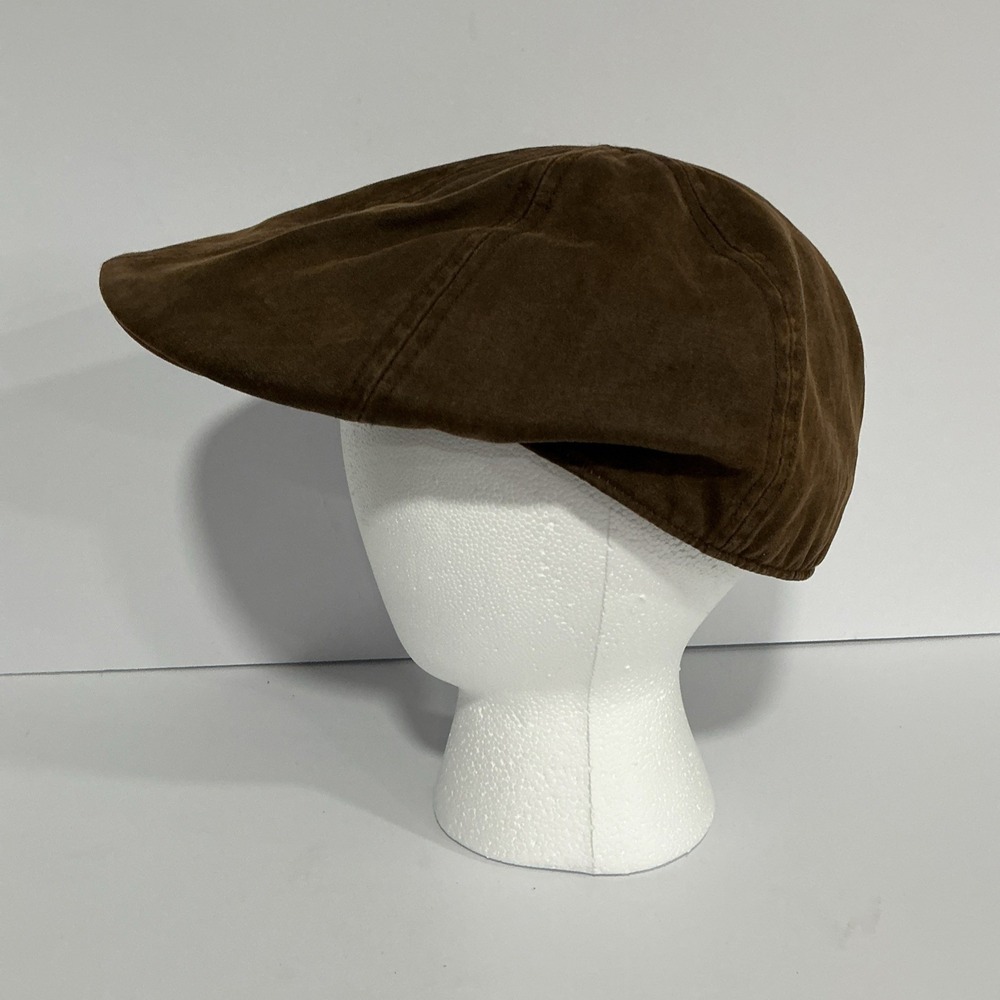 Stetson All American English Flat Cap Men L/XL Brown Cabbie, Cotton Blend